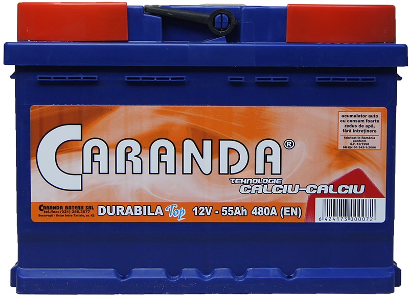 Baterie auto 55 Ah J – CARANDA DURABILA TOP